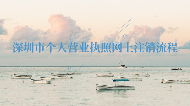 深圳市個人營業(yè)執(zhí)照網(wǎng)上注銷流程