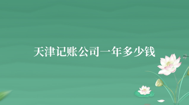 天津記賬公司一年多少錢